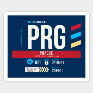 Prague (PRG) Airport Code Baggage Tag Magnet